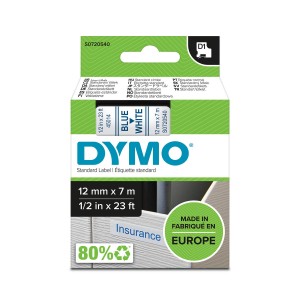 DYMO D1 Juostelė 12mm x7m / mėlynas ant baltos (45014 / S0720540) - S0720540