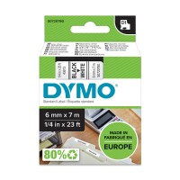 DYMO D1 Juostelė 6mm x7m / juodas ant baltos (43613 / S0720780)
