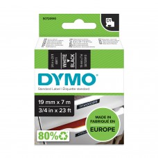 DYMO D1 Juostelė 19mm x7m / baltas ant juodos (45811 / S0720910)