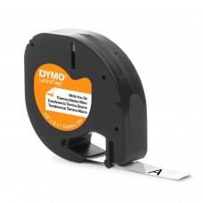 DYMO LetraTag Iron-on Juostelė 12mm x 2m / juodas ant baltos (S0718850) – drabužių ženklinimui