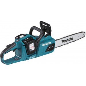 2 x 18 V 35 cm akumuliatorinis grandininis pjūklas su dviem 5,0 Ah akumuliatoriais ir įkrovikliu Makita DUC355PT2