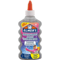 Elmer's Glitter Glue blizgantys klijai sidabras