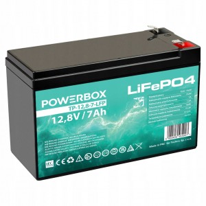 „LifePO4 Powerbox 7-12.8“ akumuliatorius, 12,8 V, 7 Ah, skirtas UPS, kemperiams, jachtoms, valtims, motoroleriams, keturračiams