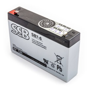 SSB SB 7-6 6V 7Ah AGM akumuliatorius nereikalaujantis priežiūros