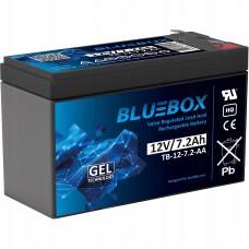 GEL VRLA „Bluebox“ 7,2–12 l 12 V 7,2 Ah gelinis akumuliatorius, skirtas signalizacijos sistemoms, stebėjimo sistemoms, valdikliams ir UPS GEL VRLA „Bluebox“ 7,2–12 l 12 V 7,2 Ah gelinis akumuliatorius, skirtas signalizacijos sistemoms, stebėjimo sistemoms, valdikliams ir UPS