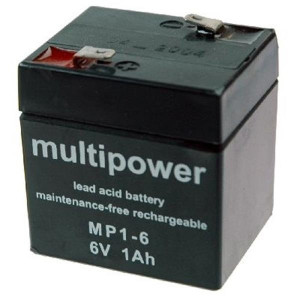 Akumuliatorius Multipower MP1-6 6V 1Ah AGM be priežiūros