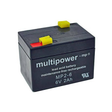 Akumuliatorius Multipower MP2-6 6V 2,0Ah AGM veikimui nereikia priežiūros