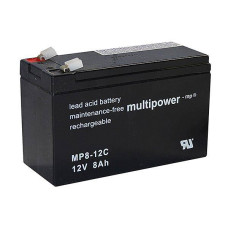 Akumuliatorius Multipower MP8-12C 12V 8Ah AGM  nereikalauja priežiūros cikliniam veikimui