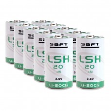 10 x Baterija ličio SAFTLSH20 D 3,6V Li-SOCl2 didelė srovė - ER34615H/TC, ER34615M, SL-780/S