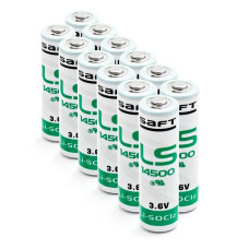 12 x Baterija ličio SAFT LS14500, LS 14500 3,6V 2600mAh Li-SOCl2 AA, SL-360, SL-760, TL-4903, XL-060F, ER6V, ER1505S, SB-11AA