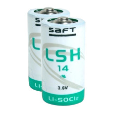 2 x Baterija ličio SAFT LSH14 / STD C 3,6V LiSOCl2 dydis C didelė srovė - TLH-5920, SW-C01/FF, ER26500M, SL-770, SL-2770