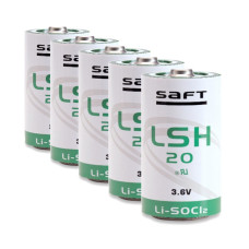 5 x Baterija ličio SAFTLSH20 D 3,6V Li-SOCl2 didelė srovė - ER34615H/TC, ER34615M, SL-780/S