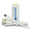 EverActive 16340 RCR123A 3,7 V 700 mAh Li-Ion mikro USB baterija su apsauga, skirta žibintuvėliams