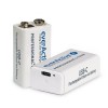 EverActive 6F22/9V ličio jonų akumuliatorius 9V 550 mAh su USB TYPE C