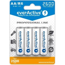 Įkraunamos Baterijos AA / R06 everActive NiMH 1,2V 2600 mAh ready to use 4B