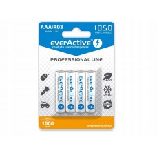 Įkraunamos Baterijos AAA / R03 everActive NiMH 1,2V 1050 mAh ready to use 4B