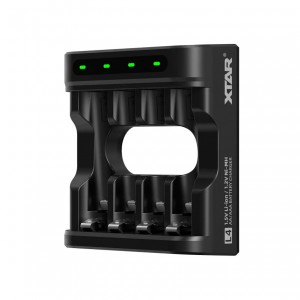 XTAR L4 įkroviklis, skirtas R03 / LR03 / AAA ir R6 / LR6 / AA ličio jonų bei 1,5 V NiMH baterijoms XTAR L4 įkroviklis, skirtas R03 / LR03 / AAA ir R6 / LR6 / AA ličio jonų bei 1,5 V NiMH baterijoms