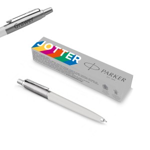 Parker Jotter Originals PEARL GREY rašiklis su graviravimu