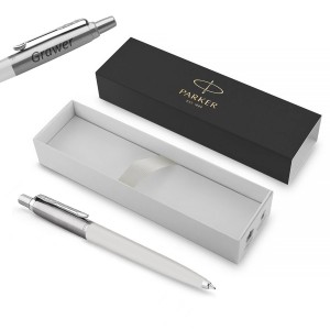 Parker Jotter Originals PEARL GREY rašiklis su graviravimu