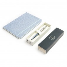 Parker Jotter XL Primrose Matte Blue Tušinukas su mėlyna A5 formato užrašų knygele Parker Jotter XL Primrose Matte Blue Tušinukas su mėlyna A5 formato užrašų knygele