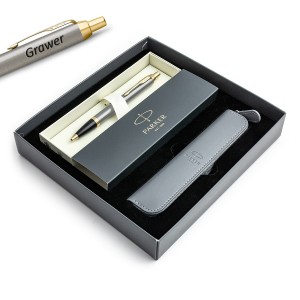 Parker IM Brushed Metal GT rašiklis su graviravimu - 1931670 / dėklas / dovanų rinkinys Parker IM Brushed Metal GT rašiklis su graviravimu - 1931670 / dėklas / dovanų rinkinys