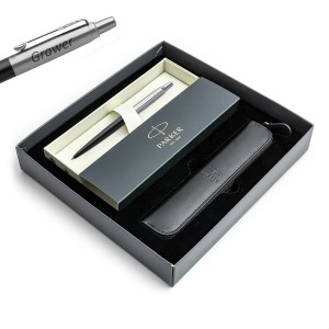 Parker Jotter Bond Street Black CT tušinukas su graviravimu / dėklas / dovanų rinkinys Parker Jotter Bond Street Black CT tušinukas su graviravimu / dėklas / dovanų rinkinys