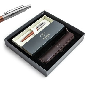 Dovanų rinkinys: tušinukas „Parker Jotter Chelsea Orange CT“ – 1953242 su graviravimu / dėklas / dovanų rinkinys