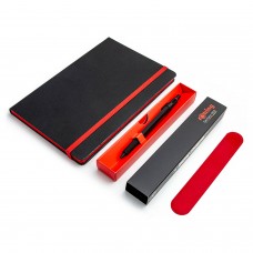 Rotring tušinukų rinkinys 600 su trintuku, užrašų knygute ir raudonu dėklu Rotring tušinukų rinkinys 600 su trintuku, užrašų knygute ir raudonu dėklu