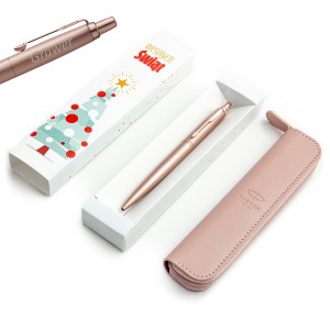 Parker Jotter Monochrome XL Pink PGT rašiklių rinkinys su graviravimu + dėklas / Kalėdoms