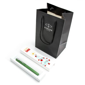 Parker Vector Green tušinuko su dangteliu rinkinys dėžutėje su dovanų maišeliu