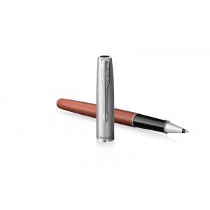 Tušinukas su dangteliu Parker Sonnet Sand Blasted Metal Orange CT - 2169230