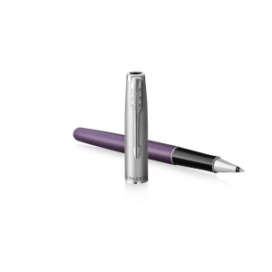 Tušinukas su dangteliu Parker Sonnet Sand Blasted Metal Violet CT - 2169368