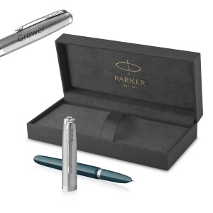 Parker 51 Teal Blue CT (F) plunksnakotis - 2123506 su graviravimu Parker 51 Teal Blue CT (F) plunksnakotis - 2123506 su graviravimu