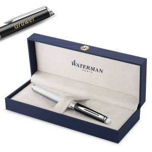 Waterman HÉMISPHÈRE COLOR-BLOCK BLACK-WHITE ritininis rašiklis su graviravimu