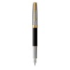 Parker Sonnet Premium Metal ir Black tušinuko rinkinys dėžutėje su dovanų maišeliu