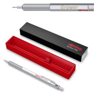 Rotring automatinis pieštukas 600 0,7 Sidabrinis su graviravimu