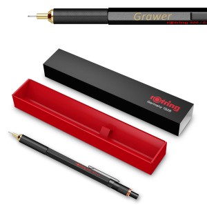 Rotring automatinis pieštukas 800 0,5 Juodas su graviravimu