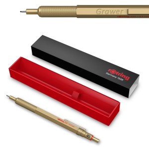 Rotring automatinis pieštukas 600 0,5 Auksinis su graviravimu