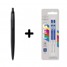 Parker Jotter XL Black BT tušinukas + Economy gelio užpildas mėlynam tušinukui, 2 vnt.