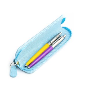 Parker Jotter Originals Sunshine Yellow ir Purple Tušinukų dovanų rinkinys su mėlynu dėklu