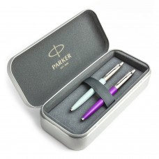 Parker Jotter Originals Pastel Blue ir Purple Tušinukų dovanų rinkinys su metaliniu dėklu Parker Jotter Originals Pastel Blue ir Purple Tušinukų dovanų rinkinys su metaliniu dėklu