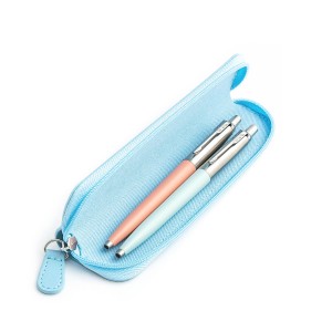 Parker Jotter Originals Powder Pink ir Pastel Blue tušinukų dovanų rinkinys su mėlynu dėklu