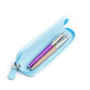Parker Jotter Originals Purple ir Brown Latte Tušinukų dovanų rinkinys su mėlynu dėklu Parker Jotter Originals Purple ir Brown Latte Tušinukų dovanų rinkinys su mėlynu dėklu