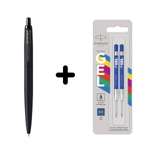Parker Jotter XL Black BT Tušinukas gelinis + mėlynas Economy gelio tušinuko papildymas, 2 vnt.