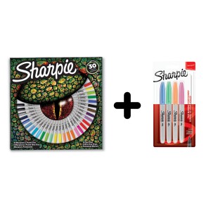 Sharpie Fine Eye + Pastel