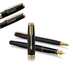 Parker plunksnakočių ir tušinukų rinkinys Sonnet Black GT su graviravimu