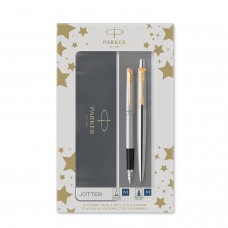 Parker Rinkinys: Plunksnakotis + Tušinukas Jotter Stainless Steel GT - 2093257