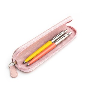 Parker Jotter Originals Yellow ir Coral tušinukų dovanų rinkinys su rožiniu dėklu