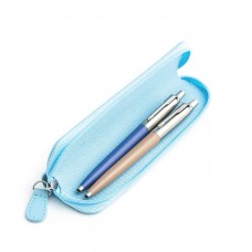 Parker Jotter Originals Blue ir Beige Tušinukų dovanų rinkinys su mėlynu dėklu