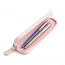 Parker Jotter Originals Blue ir Beige Tušinukų dovanų rinkinys su rožiniu dėklu